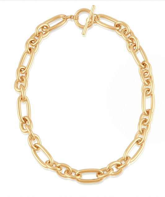 Chunky T-Bar Necklace - Gold