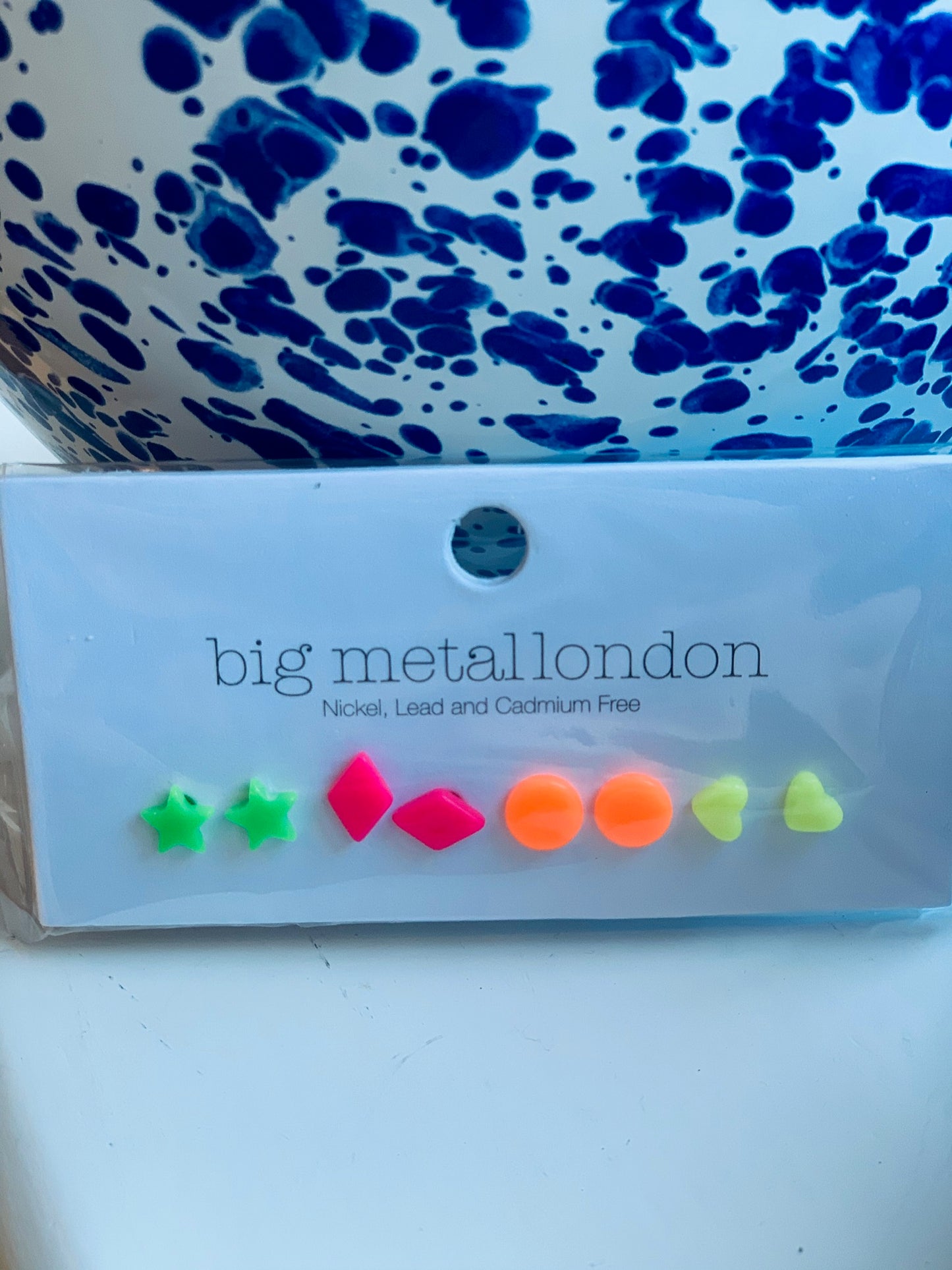 Fluoro Set of Stud Earrings (4 pairs)