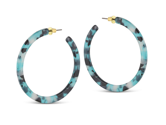 Blue-Black Resin Hoops