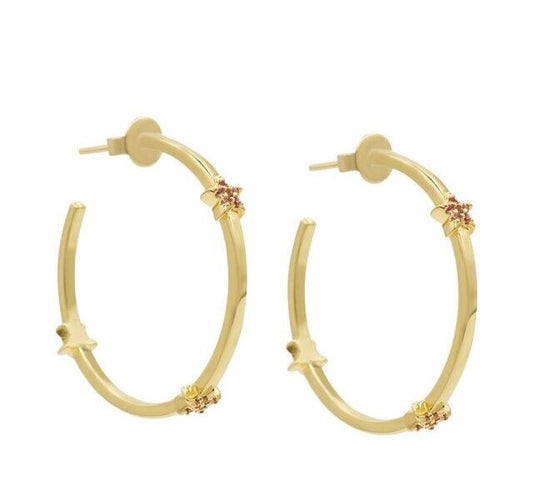 Sparkly Starry Hoops